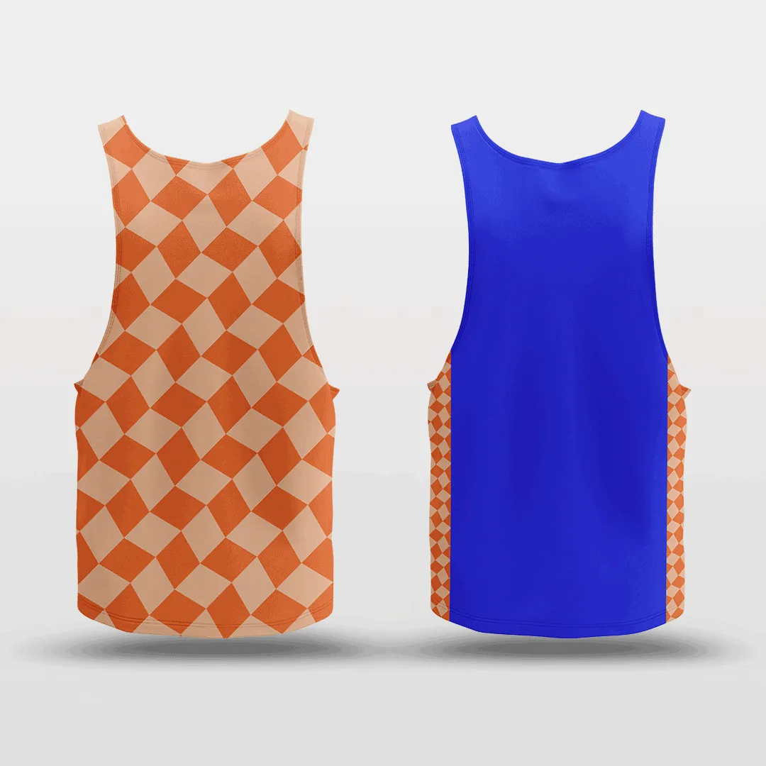 Checkerboard - Customized Reversible Quick Dry Basketball Jersey