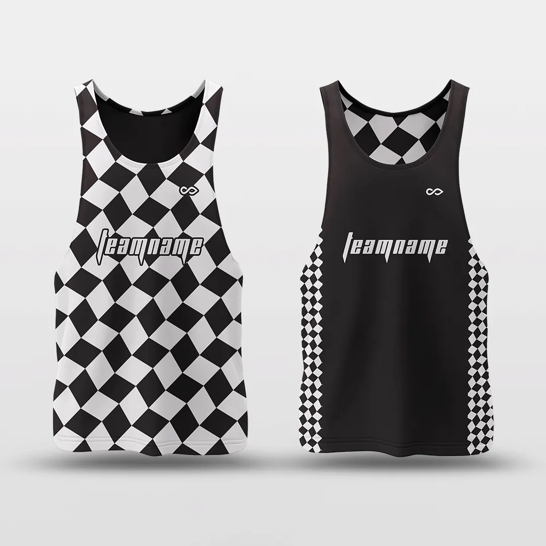 Checkerboard - Customized Reversible Quick Dry Basketball Jersey