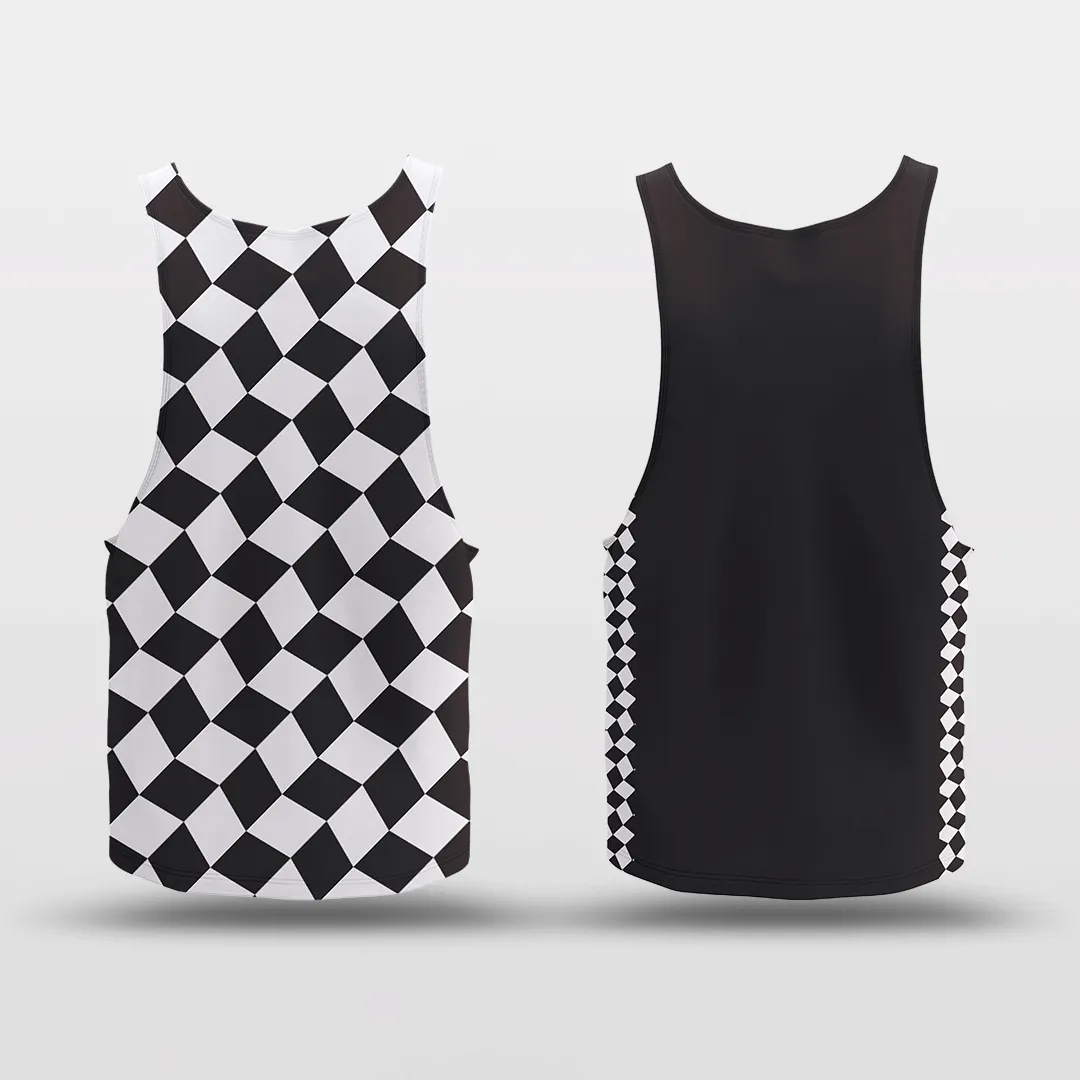 Checkerboard - Customized Reversible Quick Dry Basketball Jersey