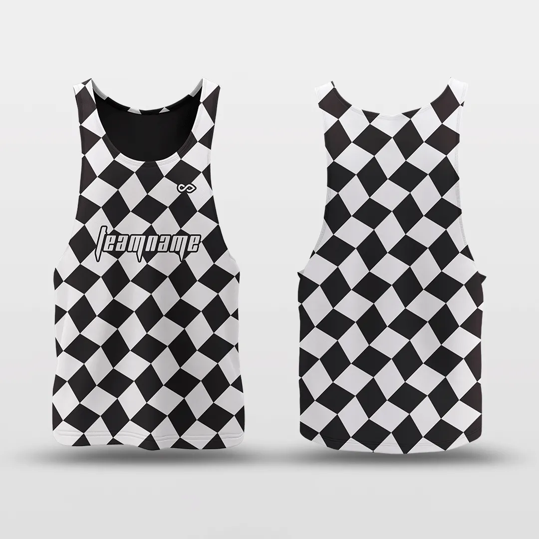 Checkerboard - Customized Reversible Quick Dry Basketball Jersey