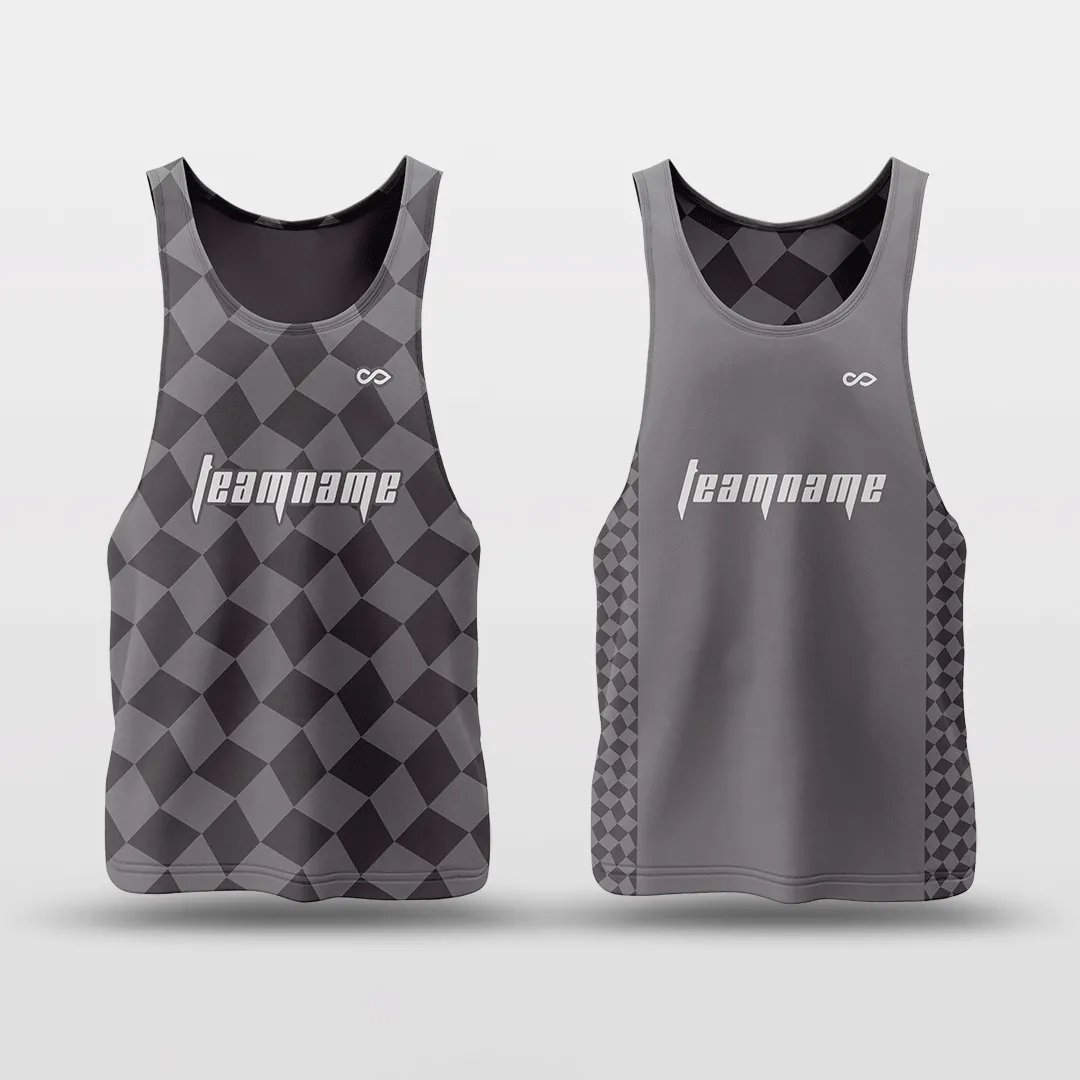 Checkerboard - Customized Reversible Quick Dry Basketball Jersey