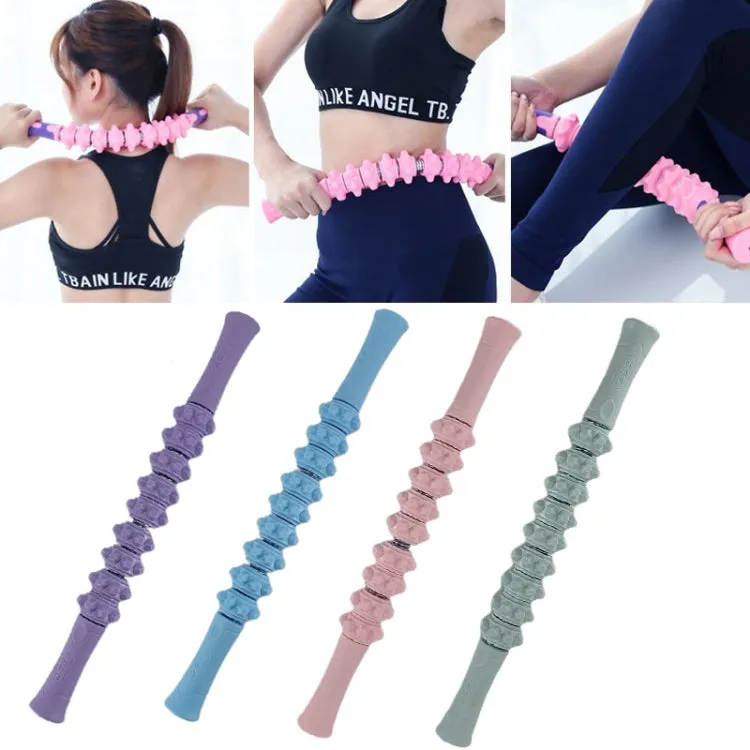 Dual-Purpose Spring Arm Force Massage Stick Muscle Relaxation Roller(Matcha Green)