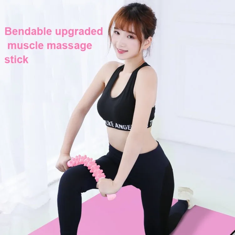Dual-Purpose Spring Arm Force Massage Stick Muscle Relaxation Roller(Matcha Green)