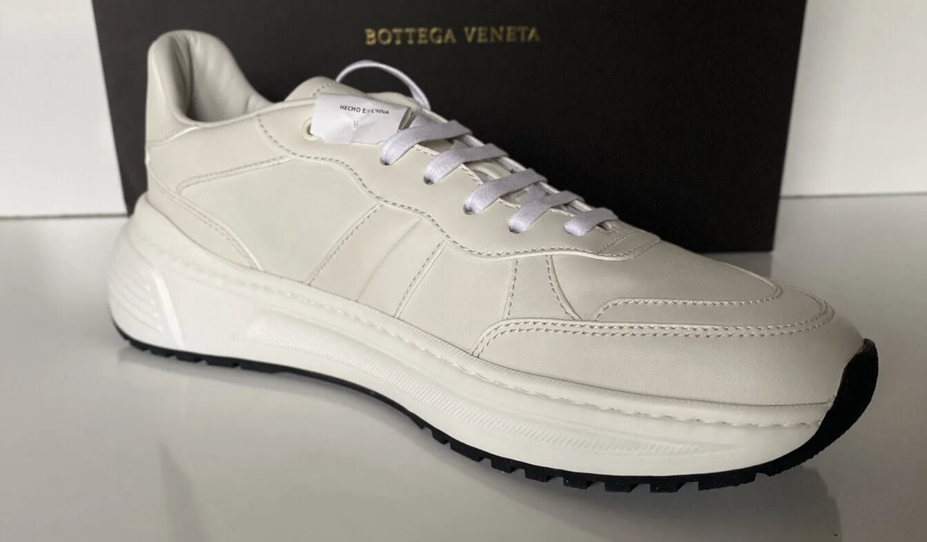 NIB $850 Bottega Veneta Men’s White Calf Leather Sneakers 12.5 45.5 565646 9117