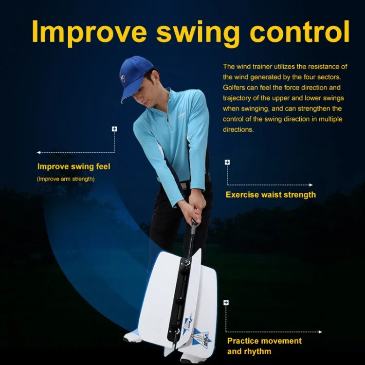 PGM Golf Warm-up Wind Swing Fan Resistance Practice Aid Trainer Training Guide