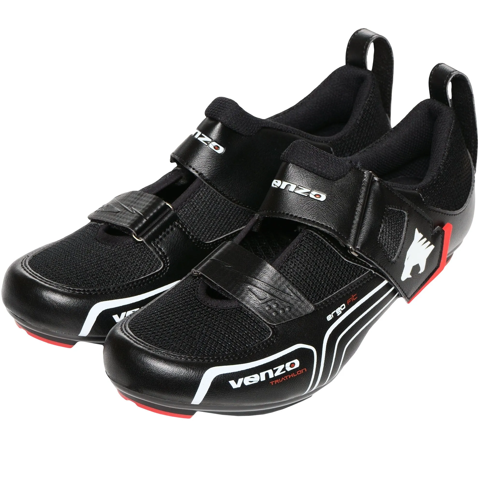 Venzo Bike Bicycle Road Cycling Triathlon Shoes with Clipless Pedals and Cleats - Look ARC Delta Compatible - Size 47