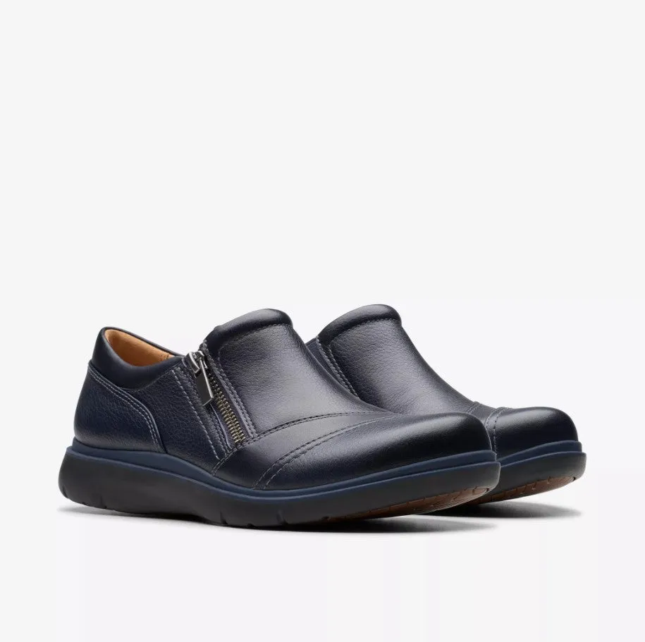 Women's Clarks Certina Pure 26179818 Color: Navy Leather
